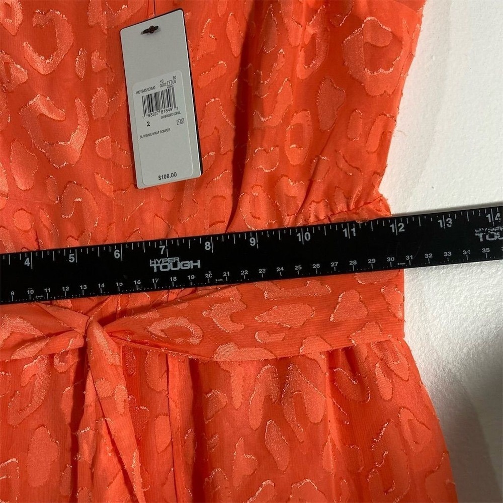Guess Women's Sleeveless Wrap Romper Orange Size 2 Summer Casual - Picture 4 of 16